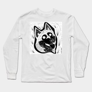 the wolf pack ecopop in kawaii pattern Long Sleeve T-Shirt